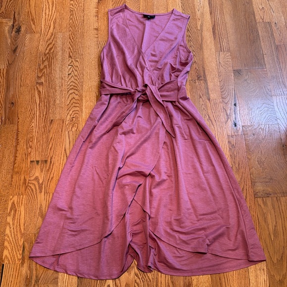 Collection by Bobeau pink rayon/nylon blend midi dress size small - Picture 1 of 5